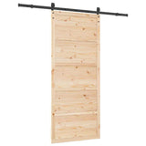 Porta scorrevole Marrone 80 x 208 cm Legno di pino massello