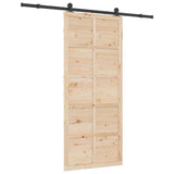 Porta scorrevole Marrone 90 x 208 cm Legno di pino massello