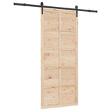 Porta scorrevole Marrone 90 x 208 cm Legno di pino massello
