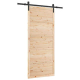 Porta scorrevole Marrone 80 x 208 cm Legno di pino massello