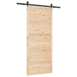 Porta scorrevole Marrone 80 x 208 cm Legno di pino massello