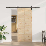 Porta scorrevole Marrone 80 x 208 cm Legno di pino massello