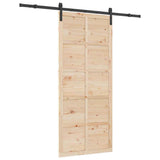 Porta scorrevole Marrone 90 x 208 cm Legno di pino massello