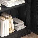 Libreria Rovere nero 80 x 24 x 109 cm Legno truciolato