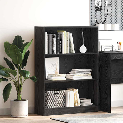 Libreria Rovere nero 80 x 24 x 109 cm Legno truciolato