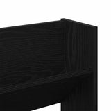 Mobile per scarpe Rovere Nero 82 x 18 x 60 cm Legno truciolato
