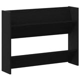 Mobile per scarpe Rovere Nero 82 x 18 x 60 cm Legno truciolato