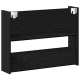 Mobile per scarpe Rovere Nero 82 x 18 x 60 cm Legno truciolato