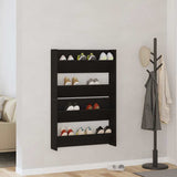 Armadi per scarpe da muro Altro Rovere nero Legno truciolato