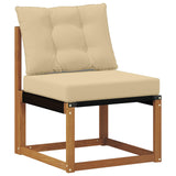 Set di divani da esterno con cuscino 7 pcs Naturale e Beige