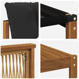 Set di divani da esterno con cuscino 8 pcs Naturale e Nero
