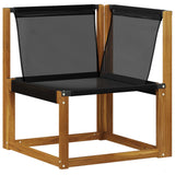 Set di divani da esterno con cuscino 7 pcs Naturale e Nero