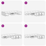 Set di divani da esterno 11 pcs Naturale e Grigio Chiaro