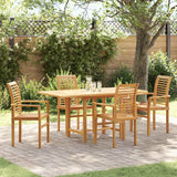 Set da Pranzo per Giardino 5 pcs Marrone Legno di teak solido