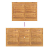 Set da Pranzo per Giardino 5 pcs Marrone Legno di teak solido