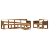 Set di divani da esterno 6 pcs Naturale
