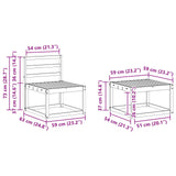 Set di divani da esterno 6 pcs Naturale