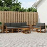 Set di divani da esterno con cuscino 6 pcs Naturale e Antracite