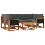 Set di divani da esterno con cuscino 5 pcs Naturale e Antracite