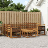 Set di divani da esterno 5 pcs Naturale