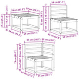 Set di divani da esterno 5 pcs Naturale