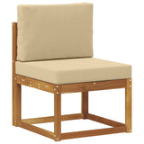 Set di divani da esterno con cuscino 7 pcs Naturale