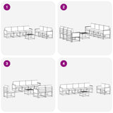 Set di divani da esterno con cuscino 7 pcs Naturale