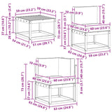 Set di divani da esterno con cuscino 6 pcs