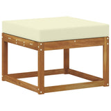 Set di divani da esterno con cuscino 4 pcs Naturale e Crema