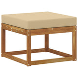 Set di divani da esterno con cuscino 8 pcs Naturale e Beige