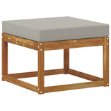 Set di divani da esterno 9 pcs Naturale e Grigio Chiaro