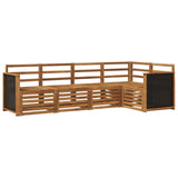 Set divano sezionale 4 pcs Naturale Legno di Acacia Massello