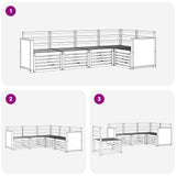 Set divano sezionale 4 pcs Naturale Legno di Acacia Massello