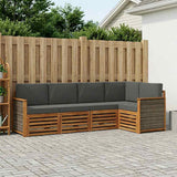 Set divano sezionale con cuscino 4 pcs Naturale e Antracite