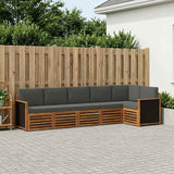 Set divano sezionale con cuscino 5 pcs Naturale e Antracite