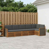 Set divano sezionale con cuscino 5 pcs Naturale e Antracite