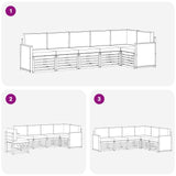 Set divano sezionale con cuscino 5 pcs Naturale e Antracite
