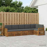 Set divano sezionale con cuscino 5 pcs Naturale e Antracite