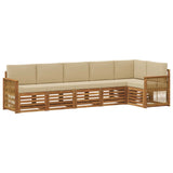 Set divano sezionale con cuscino 5 pcs Naturale
