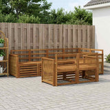 Set divano sezionale 6 pcs Naturale Legno di Acacia Massello