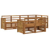 Set divano sezionale 6 pcs Naturale Legno di Acacia Massello