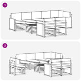 Set divani Legno di Acacia Massello