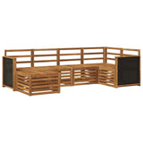 Set divano sezionale 5 pcs Naturale Legno di Acacia Massello