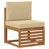 Set divano sezionale con cuscino 5 pcs Naturale