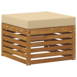 Set divano sezionale con cuscino 5 pcs Naturale