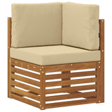 Set divano sezionale con cuscino 5 pcs Naturale