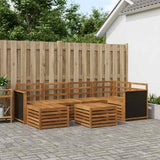 Set divano sezionale 6 pcs Naturale Legno di Acacia Massello