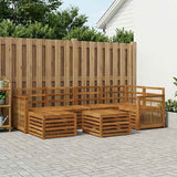 Set divano sezionale 6 pcs Naturale Legno di Acacia Massello