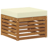 Set di divani da esterno con cuscino 6 pcs Naturale e Crema