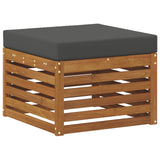 Set di divani da esterno con cuscino 6 pcs Naturale e Antracite